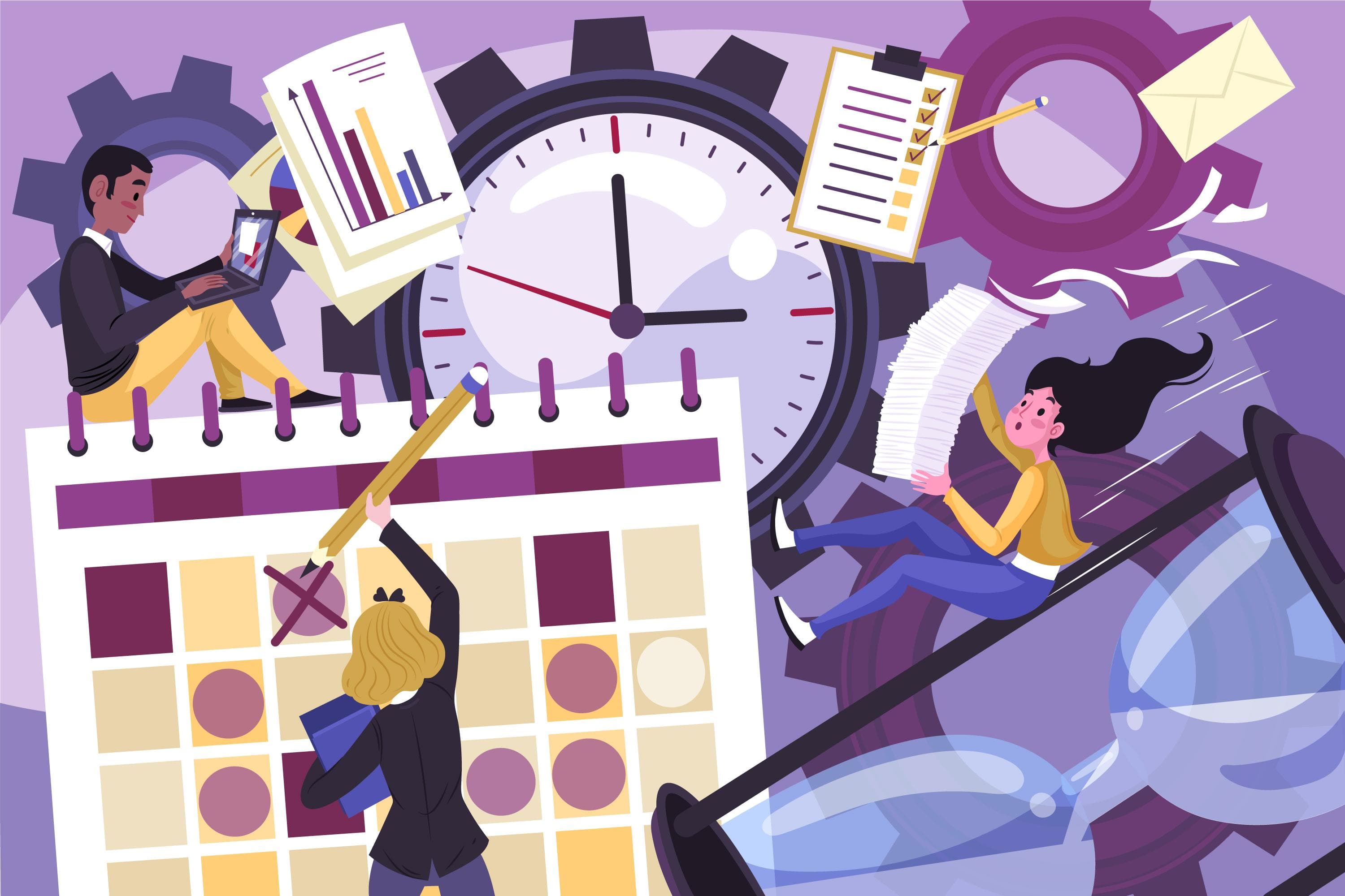 Illustration showing event operations feeling chaotic before launch